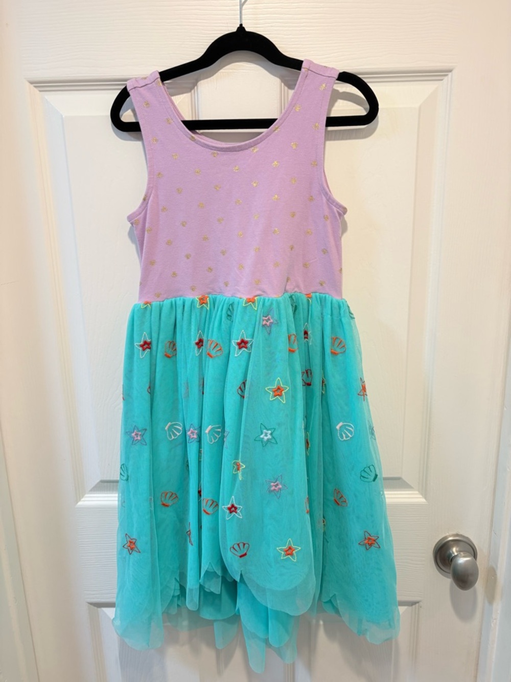 Hanna Andersson size 130 (8) Disney Ariel Lavender and Aqua tulle Dress